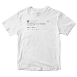 Donald Trump good morning have a great day tweet on a white t-shirt from Tee Tweets