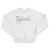Donald Trump tweet calling Obama the worst president ever on a white sweatshirt from Tee Tweets