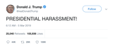 Donald Trump presidential harrassment tweet from Tee Tweets