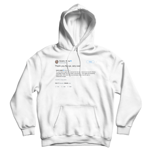 Very cool online white hoodie