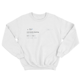 Drake just double checking tweet on a white crewneck sweater from Tee Tweets