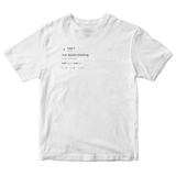 Drake just double checking tweet on a white t-shirt from Tee Tweets
