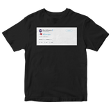 Ellen DeGeneres I love Eminem tweet on a black t-shirt from Tee Tweets