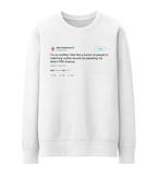 Ellen DeGeneres Thanksgiving parading down Fifth Ave tweet on a white sweatshirt from Tee Tweets