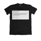 Ellen DeGeneres Thanksgiving parading down Fifth Ave tweet on a black t-shirt from Tee Tweets