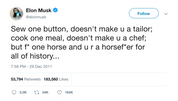 Elon Musk horse effer tweet from Tee Tweets