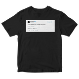 Elon Musk just deleted my Twitter tweet on a black t-shirt from Tee Tweets