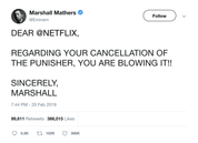 Eminem mad at Netflix for cancelling The Punisher tweet from Tee Tweets