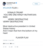 Flavor Flav Donald Trump is crazy tweet from Tee Tweets