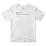 Gary Vaynerchuk looking backwards messes with your neck tweet white t-shirt from Tee Tweets