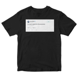 Gucci Mane guwop is good for the economy tweet on a black t-shirt from Tee Tweets
