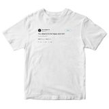 Gucci Mane you deserve to be happy and rich tweet on a white t-shirt from Tee Tweets