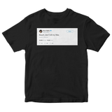 Harry Styles beach don't kill my vibe tweet on a black t-shirt from Tee Tweets