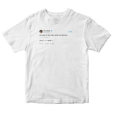 Harry Styles scared of the dark and the dentist tweet on a white t-shirt from Tee Tweets