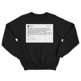 Ice T almost shot Amazon delivery person tweet on a black crewneck sweater from Tee Tweets