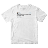 Ice T bitches tweet on a white t-shirt from Tee Tweets