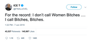 Ice T bitches tweet from Tee Tweets