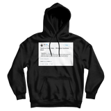 Ice T mind your business tweet on a black hoodie from Tee Tweets