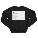 JK Rowling they see me rolling they hating tweet on a black crewneck sweater from Tee Tweets