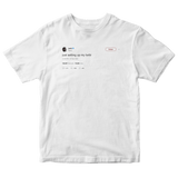 Jack Dorsey just setting up my Twitter tweet on a white t-shirt from Tee Tweets