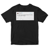Jack Dorsey the more time you spend awake the more time asleep tweet black t-shirt from Tee Tweets