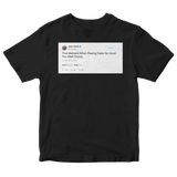 Jaden Smith crying from peeing tweet on a black t-shirt from Tee Tweets
