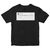 Jimmy Fallon don't go Jason Waterfalls TLC lyrics tweet on a black t-shirt from Tee Tweets