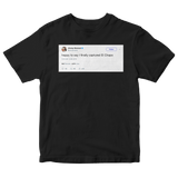 Jimmy Kimmel captured El Chapo tweet on a black t-shirt from Tee Tweets