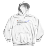 Jimmy Kimmel people who write mean tweets weren't loved tweet on a white hoodie from Tee Tweets