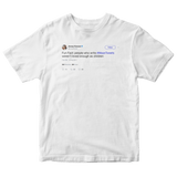 Jimmy Kimmel people who write mean tweets weren't loved tweet on a white t-shirt from Tee Tweets