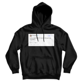 Jimmy Kimmel Twitter idea find real things to be mad about tweet on a black hoodie from Tee Tweets