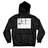 Joel Embiid chance to be with my crush tweet on a black hoodie from Tee Tweets