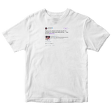 Joel Embiid chance to be with my crush tweet on a white t-shirt from Tee Tweets