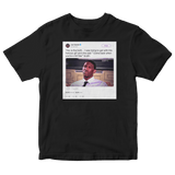 Joel Embiid crush said come back when you're an all star tweet on a black t-shirt from Tee Tweets