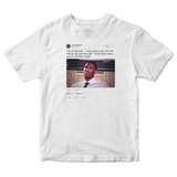 Joel Embiid crush said come back when you're an all star tweet on a white t-shirt from Tee Tweets