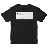 Joel Embiid Kawhi is the man tweet on a black t-shirt from Tee Tweets