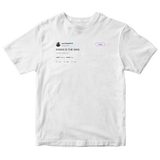 Joel Embiid Kawhi is the man tweet on a white t-shirt from Tee Tweets