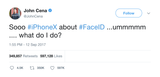 John Cena iPhone FaceID can't see me tweet from Tee Tweets