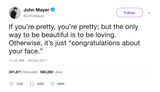 John Mayer congratulations about your face tweet from Tee Tweets