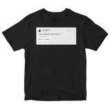 John Mayer feel so good don't trust it tweet on a black t-shirt from Tee Tweets