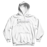 John Mayer sorry I'm late tweet on a white hoodie from Tee Tweets