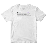 John Mayer yogurt does nothing tweet on a white t-shirt from Tee Tweets