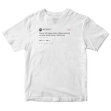 Jose Canseco global warming could have saved Titanic tweet on a white t-shirt from Tee Tweets