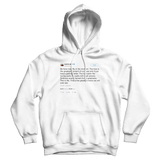 Kanye West be in the moment tweet on a white hoodie from Tee Tweets