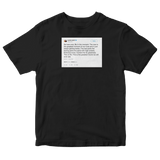 Kanye West be in the moment tweet on a black t-shirt from Tee Tweets