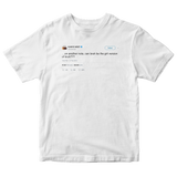 Kanye West brah the girl version of bruh tweet on a white t-shirt from Tee Tweets