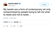 Kanye West tweets are a form of contemporary art from Tee Tweets