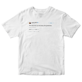 Kanye West stfu and enjoy the greatness tweet on a white t-shirt from Tee Tweets