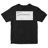 Kanye West strongly dislike exclamation points tweet on a black t-shirt from Tee Tweets