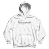 Kanye West yes I believe in my homeless sweaters tweet on a white hoodie from Tee Tweets